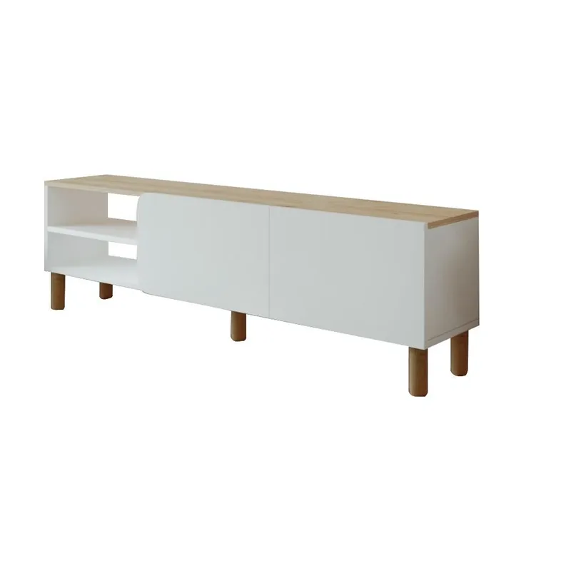 Relento Tv-bänk 150 cm, vit, sapphire oak