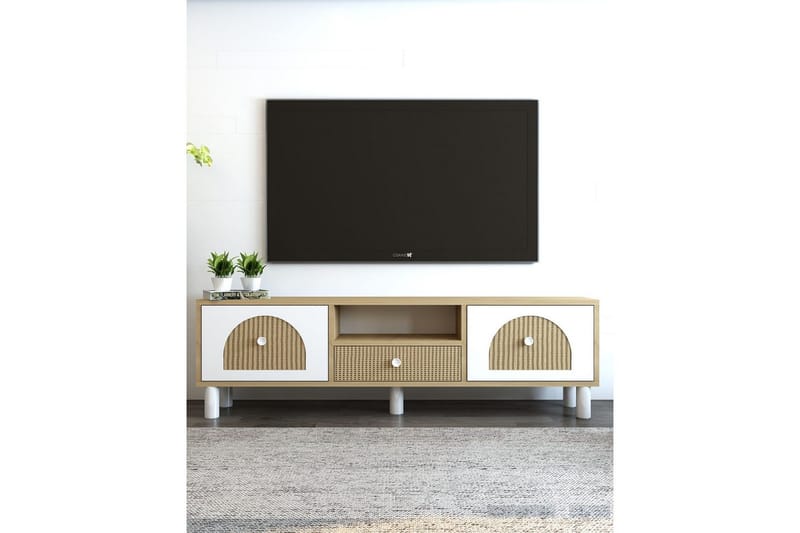 Rion Tv-bänk 140 cm - Beige - Möbler - Vardagsrum - Tv-möbler & mediamöbler - Tv-bänkar