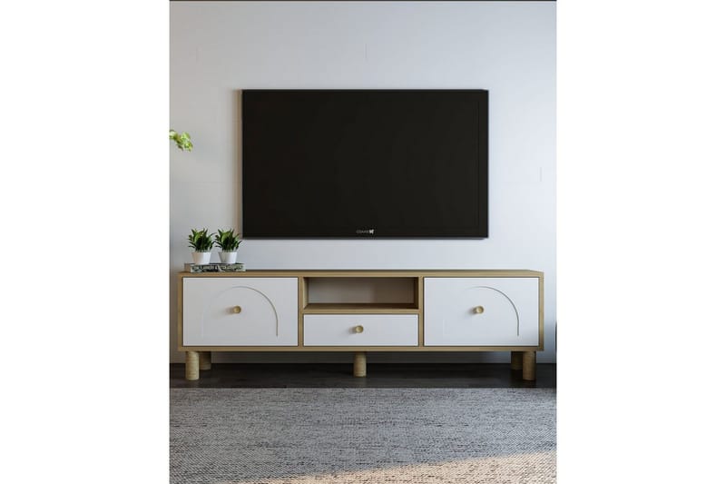 Rion Tv-bänk 140 cm - Vit - Möbler - Vardagsrum - Tv-möbler & mediamöbler - Tv-bänkar