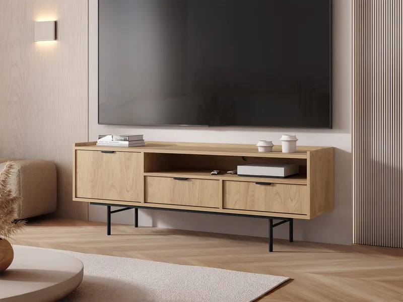 Rolden TV-bänk 150x55 cm - Hickoryek - Möbler - Vardagsrum - Tv-möbler & mediamöbler - Tv-bänkar