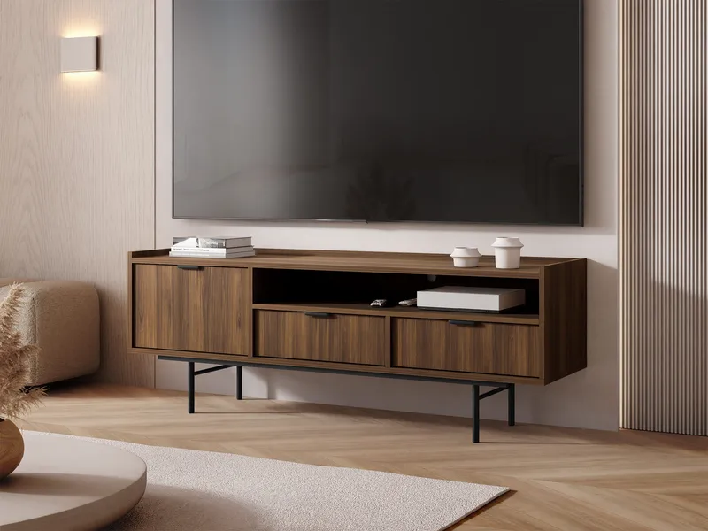 Rolden TV-bänk 150x55 cm - Valnöt - Möbler - Vardagsrum - Tv-möbler & mediamöbler - Tv-bänkar
