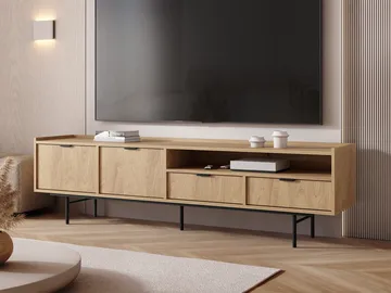 Rolden TV-bänk 200x55 cm - Hickoryek - Möbler - Vardagsrum - Tv-möbler & mediamöbler - Tv-bänkar