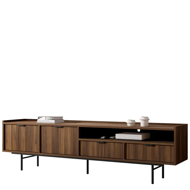 Rolden TV-bänk 200x55 cm, Valnöt