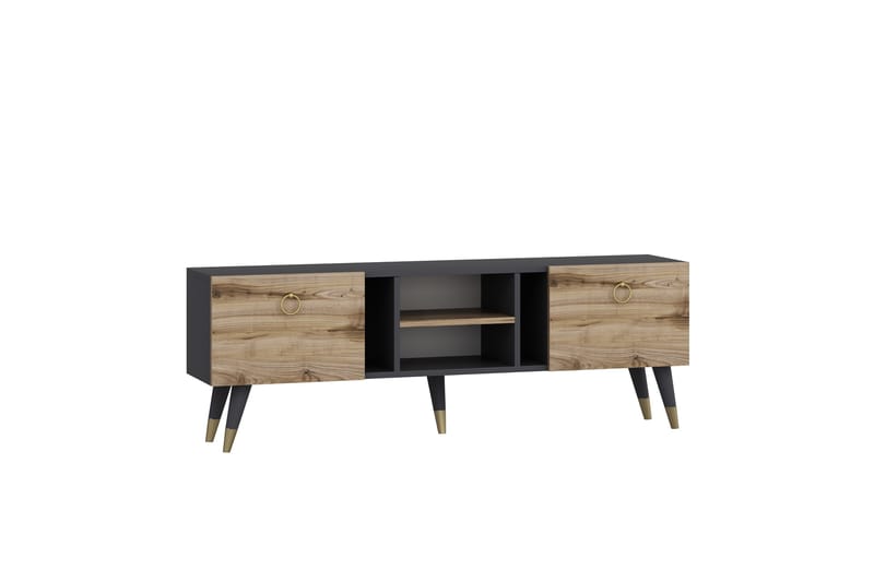 RUDY Tv-bänk 180x29,6 cm Brun/Svart - Möbler - Vardagsrum - Tv-möbler & mediamöbler - Tv-bänkar