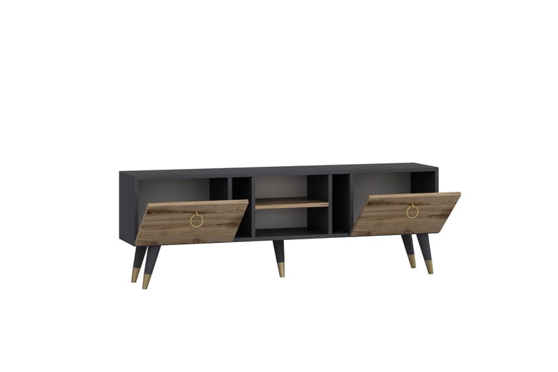 RUDY Tv-bänk 180x29,6 cm Brun/Svart - Möbler - Vardagsrum - Tv-möbler & mediamöbler - Tv-bänkar