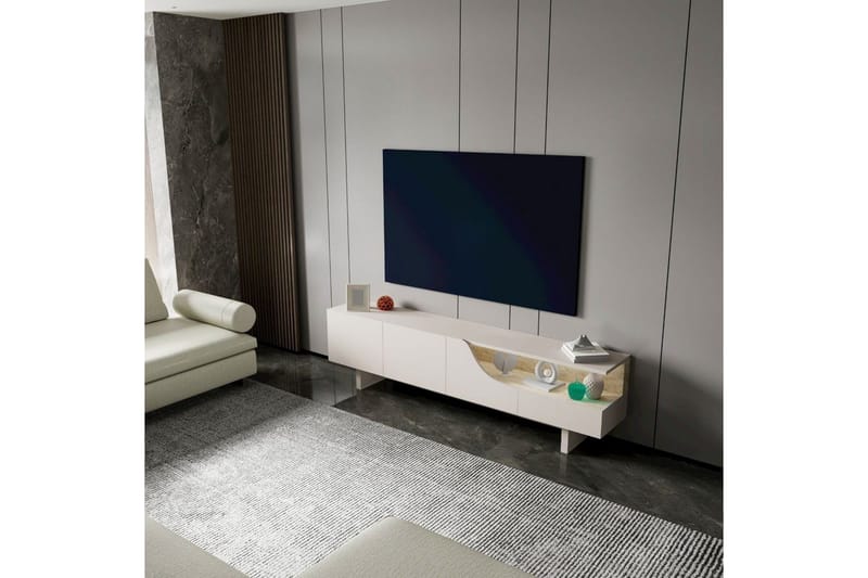 Safiya Tv-bänk 180 cm - Beige - Möbler - Vardagsrum - Tv-möbler & mediamöbler - Tv-bänkar