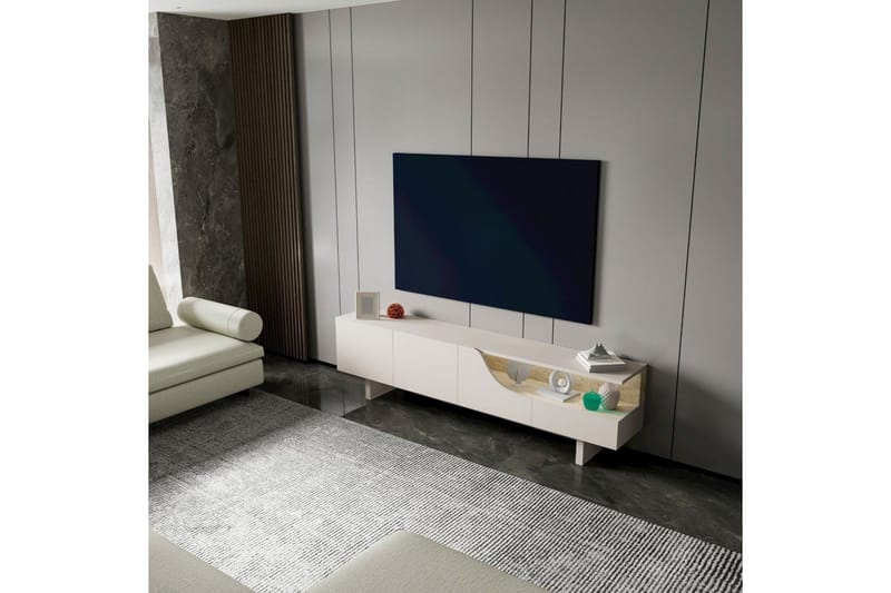 Safiya Tv-bänk 180 cm - Beige - Möbler - Vardagsrum - Tv-möbler & mediamöbler - Tv-bänkar