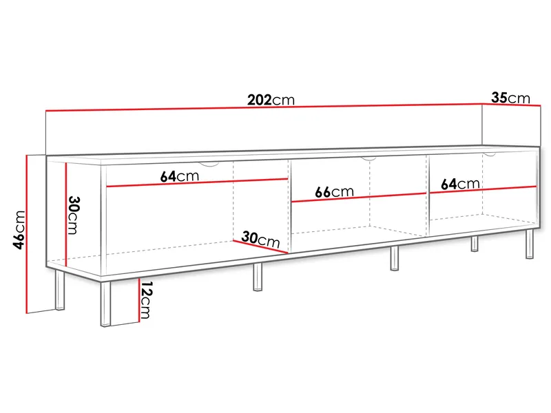 Salmor Tv-bänk 202 cm - Vit - Möbler - Vardagsrum - Tv-möbler & mediamöbler - Tv-bänkar
