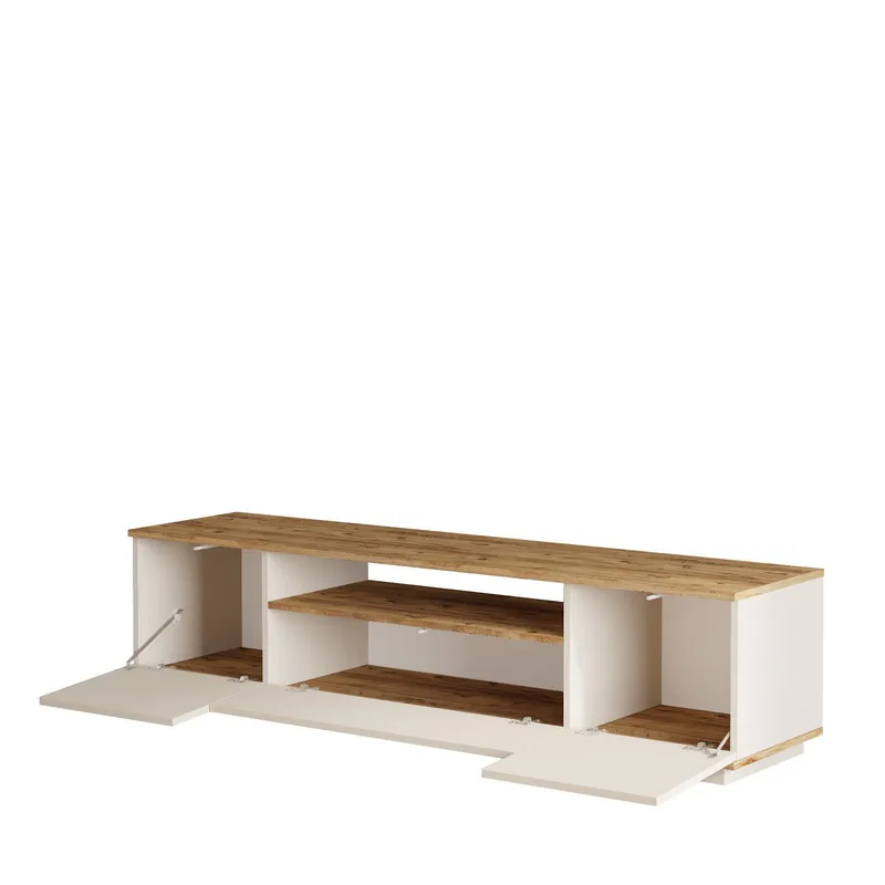 Sarnor TV-bänk 180x44,6x44,5 cm - Atlantic Pine och Cashmere - Möbler - Vardagsrum - Tv-möbler & mediamöbler - Tv-bänkar