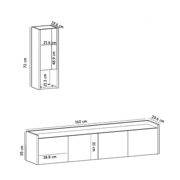 Semoure Tv-Bänk 160 cm - Möbler - Vardagsrum - Tv-möbler & mediamöbler - Tv-bänkar