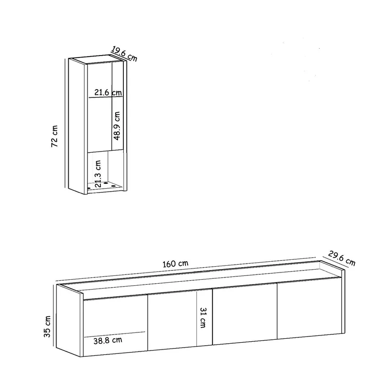 Semoure Tv-Bänk 160 cm - Möbler - Vardagsrum - Tv-möbler & mediamöbler - Tv-bänkar