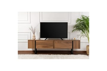 Serenity Golvstående TV Bänk 180 cm med Förvaring i Valnöt - Brun - Möbler - Vardagsrum - Tv-möbler & mediamöbler - Tv-bänkar