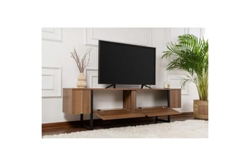 Serenity Golvstående TV Bänk 180 cm med Förvaring i Valnöt - Brun - Möbler - Vardagsrum - Tv-möbler & mediamöbler - Tv-bänkar