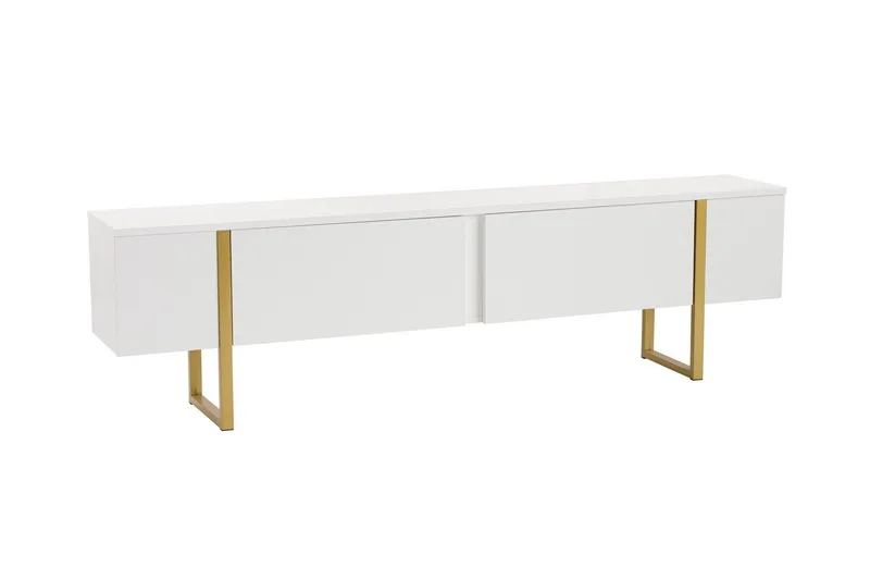 Serenity Tv-bänk 180x30 cm - Vit/Guld - Möbler - Vardagsrum - Tv-möbler & mediamöbler - Tv-bänkar