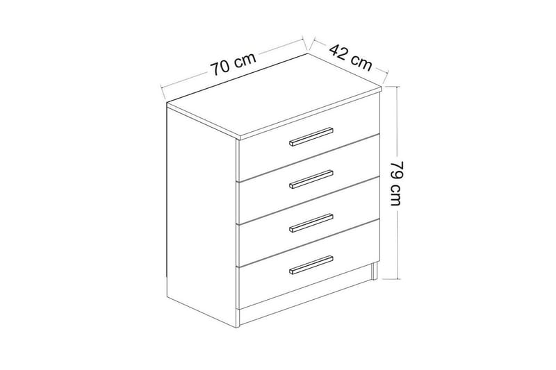 Serin Tv-skåp 70 cm - Vit - Förvaring - Förvaringsmöbler - Byrå