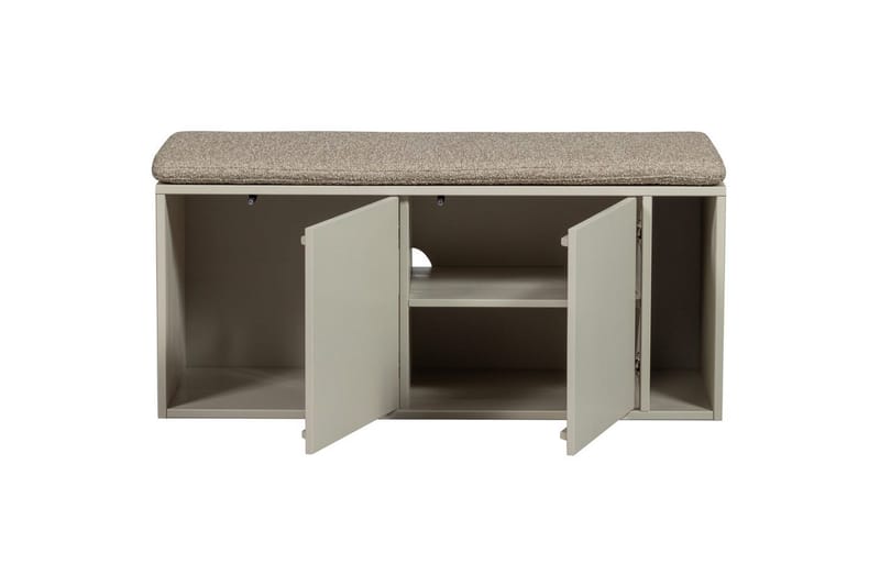 Settle Golvstående Tv Bänk 108 cm med Förvaring i Furu - Beige - Möbler - Vardagsrum - Tv-möbler & mediamöbler - Tv-bänkar