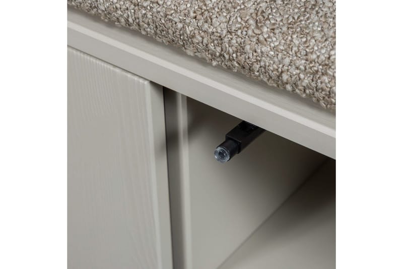Settle Golvstående Tv Bänk 108 cm med Förvaring i Furu - Beige - Möbler - Vardagsrum - Tv-möbler & mediamöbler - Tv-bänkar
