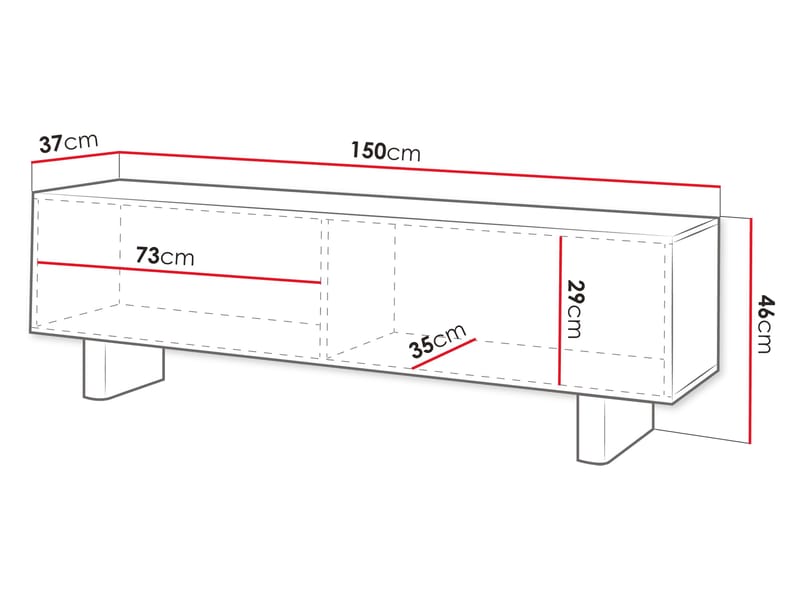 Seylar Tv-Bänk 150 cm - Möbler - Vardagsrum - Tv-möbler & mediamöbler - Tv-bänkar