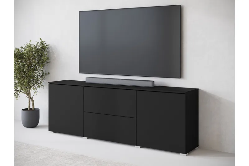 Sherie Tv-bänk 180 cm - Svart - Möbler - Vardagsrum - Tv-möbler & mediamöbler - Tv-bänkar