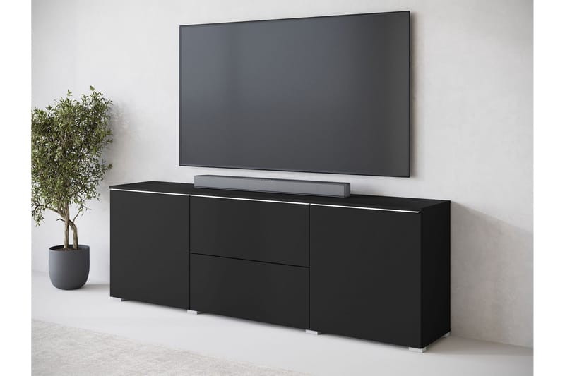 Sherie Tv-bänk 180 cm - Svart - Möbler - Vardagsrum - Tv-möbler & mediamöbler - Tv-bänkar