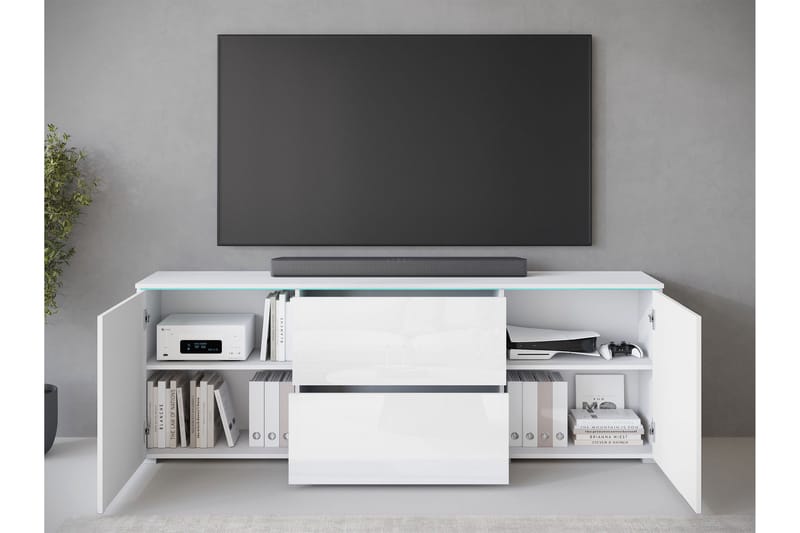 Sherie Tv-bänk 180 cm - Svart - Möbler - Vardagsrum - Tv-möbler & mediamöbler - Tv-bänkar