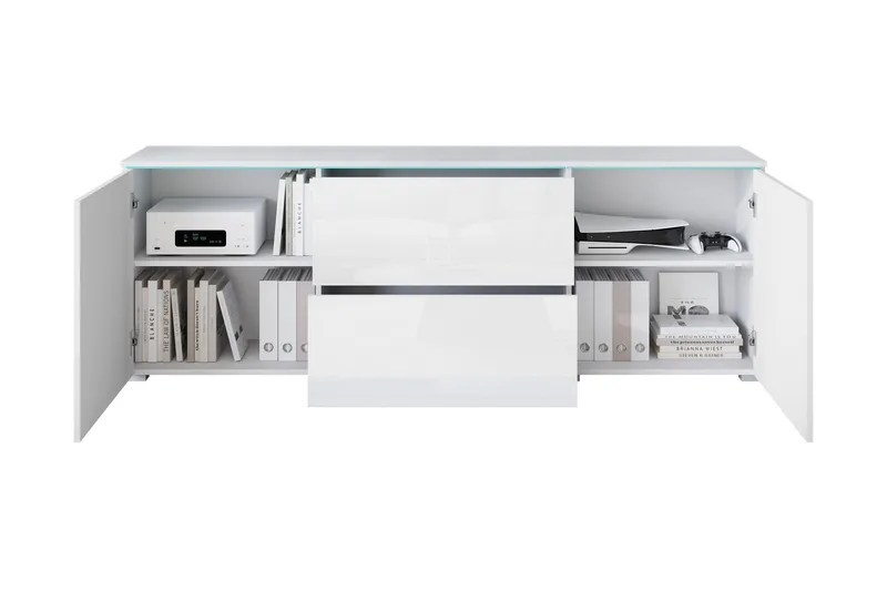 Sherie Tv-bänk 180 cm - Vit/Grå - Möbler - Vardagsrum - Tv-möbler & mediamöbler - Tv-bänkar