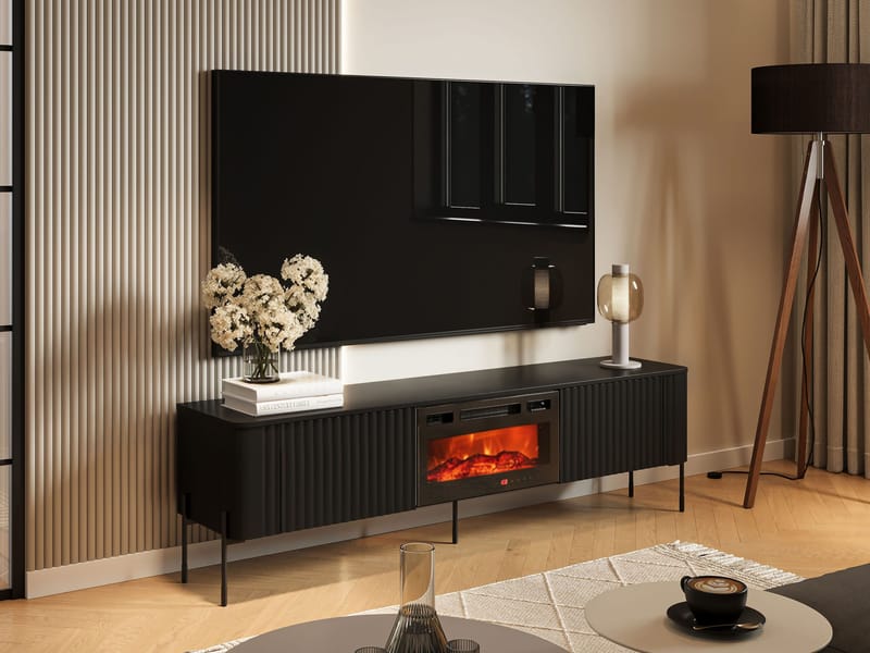 Sherie Tv-bänk 190 cm - Svart - Möbler - Vardagsrum - Tv-möbler & mediamöbler - Tv-bänkar
