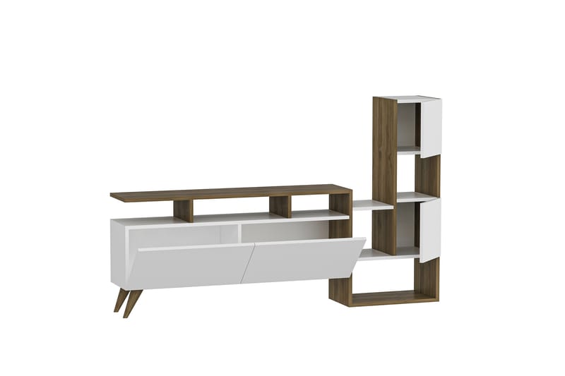 SHOWSLEY Tv-möbelset 55,4x31,6 cm Vit/Brun - Möbler - Vardagsrum - Tv-möbler & mediamöbler - Tv-möbelset
