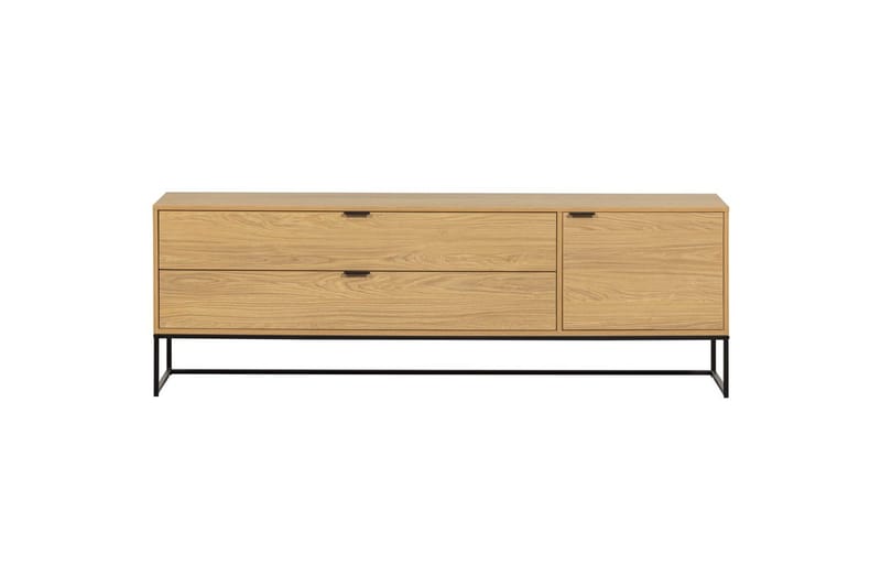 Silas TV-bänk 180 cm med Förvaring i Trä med Metallunderrede - Beige - Möbler - Vardagsrum - Tv-möbler & mediamöbler - Tv-bänkar