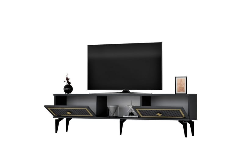Sivaji Tv-bänk 150 cm - Guld/Antracit - Möbler - Vardagsrum - Tv-möbler & mediamöbler - Tv-bänkar