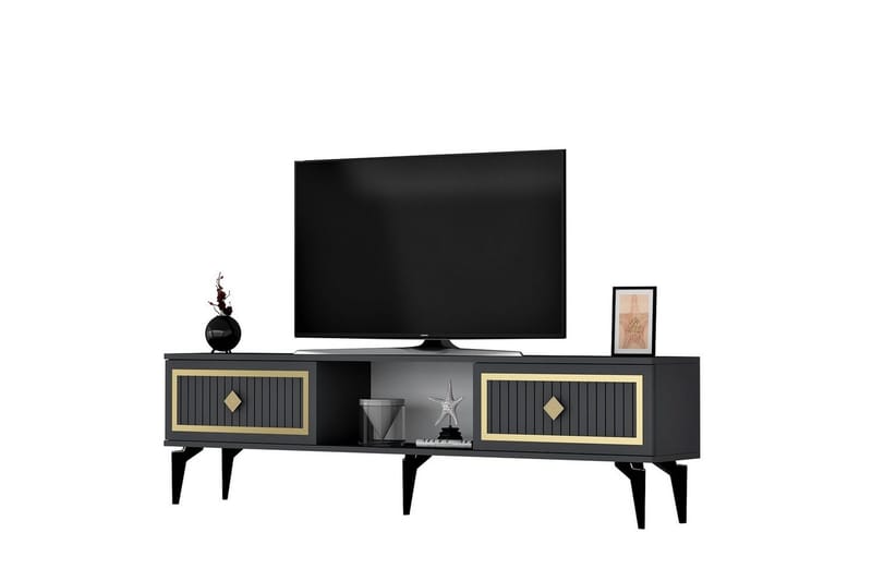Sivaji Tv-bänk 150 cm - Guld/Antracit - Möbler - Vardagsrum - Tv-möbler & mediamöbler - Tv-bänkar