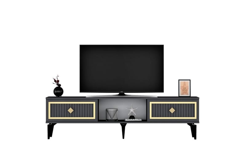Sivaji Tv-bänk 150 cm - Guld/Antracit - Möbler - Vardagsrum - Tv-möbler & mediamöbler - Tv-bänkar