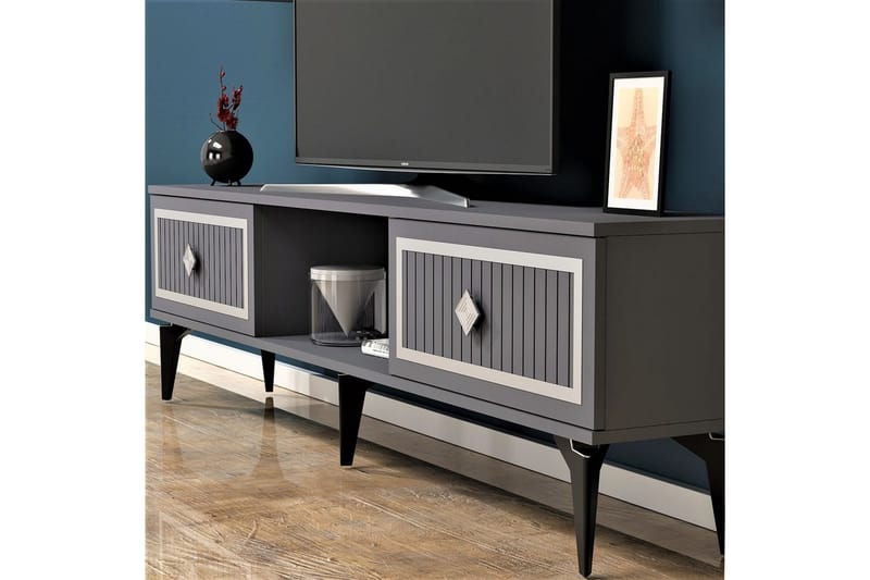 Sivaji Tv-bänk 150 cm - Silver/Antracit - Möbler - Vardagsrum - Tv-möbler & mediamöbler - Tv-bänkar