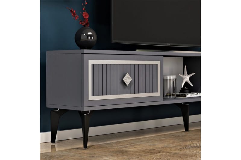 Sivaji Tv-bänk 150 cm - Silver/Antracit - Möbler - Vardagsrum - Tv-möbler & mediamöbler - Tv-bänkar