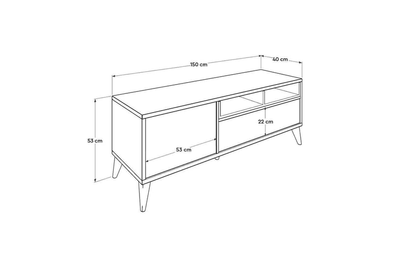 Sosan Tv-bänk 150 cm - Beige - Möbler - Vardagsrum - Tv-möbler & mediamöbler - Tv-bänkar