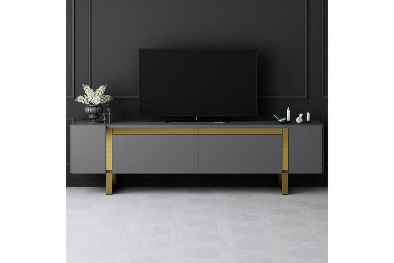 Sozi Tv-bänk 180 cm - Guld/Antracit - Möbler - Vardagsrum - Tv-möbler & mediamöbler - Tv-bänkar