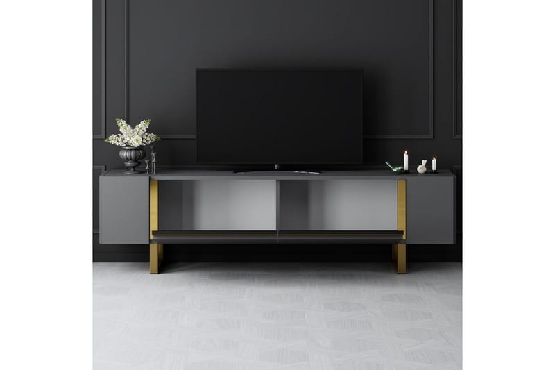 Sozi Tv-bänk 180 cm - Guld/Antracit - Möbler - Vardagsrum - Tv-möbler & mediamöbler - Tv-bänkar
