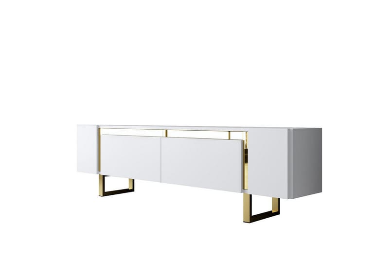 Sozi Tv-bänk 180 cm - Guld/Vit - Möbler - Vardagsrum - Tv-möbler & mediamöbler - Tv-bänkar