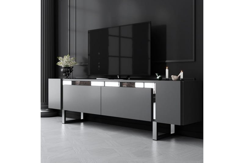 Sozi Tv-bänk 180 cm - Silver/Antracit - Möbler - Vardagsrum - Tv-möbler & mediamöbler - Tv-bänkar