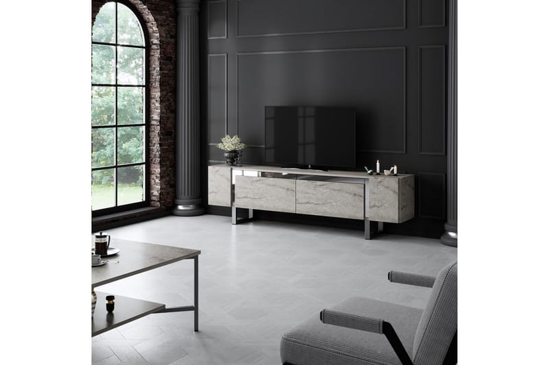 Sozi Tv-bänk 180 cm - Silver/Grå - Möbler - Vardagsrum - Tv-möbler & mediamöbler - Tv-bänkar