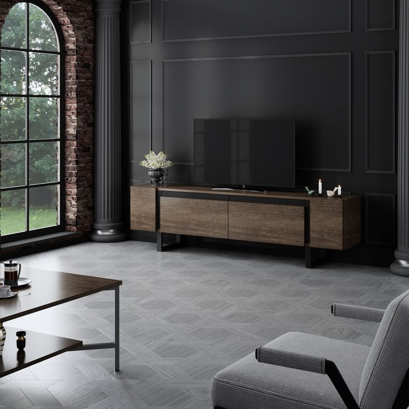 Sozi Tv-bänk 180 cm - Svart - Möbler - Vardagsrum - Tv-möbler & mediamöbler - Tv-bänkar