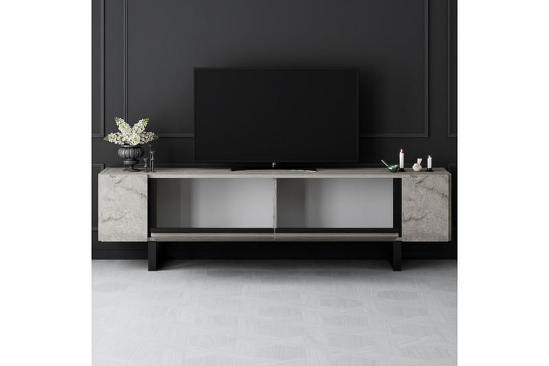 Sozi Tv-bänk 180 cm - Svart/Grå - Möbler - Vardagsrum - Tv-möbler & mediamöbler - Tv-bänkar