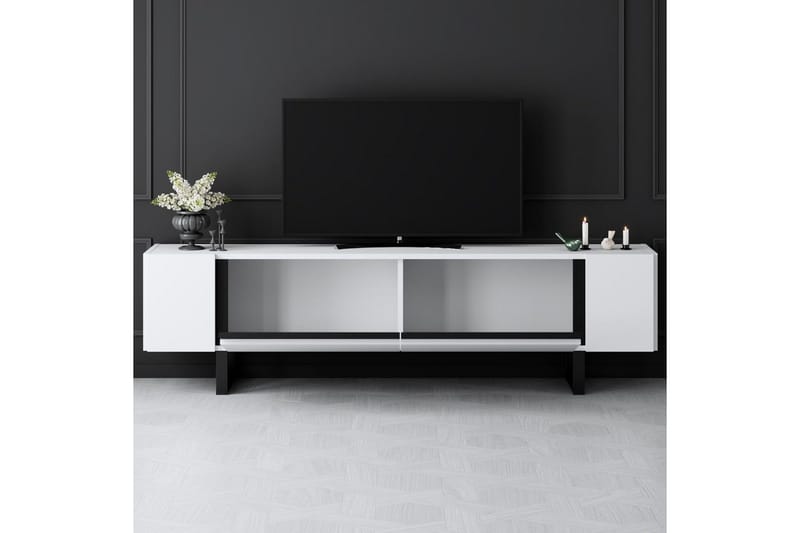 Sozi Tv-bänk 180 cm - Svart/Vit - Möbler - Vardagsrum - Tv-möbler & mediamöbler - Tv-bänkar