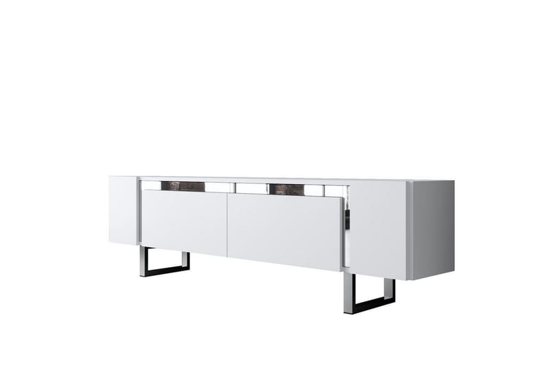 Sozi Tv-bänk 180 cm - Vit/Silver - Möbler - Vardagsrum - Tv-möbler & mediamöbler - Tv-bänkar