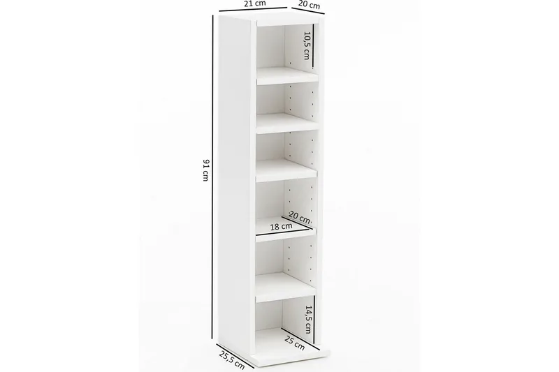 Stående hylla Wohnling Melaminbelagd spånskiva bokförvaring modern - Förvaring - Hyllor - Bokhylla