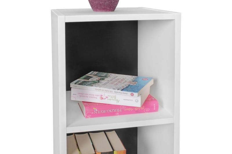 Stående hylla Wohnling melaminbelagd spånskiva med förvaringsutrymme, modern stil Vit, svart - Vit, svart - Förvaring - Hyllor - Hyllplan & hyllkonsoler