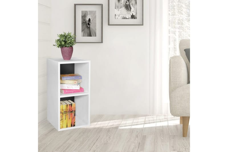 Stående hylla Wohnling melaminbelagd spånskiva med förvaringsutrymme, modern stil Vit, svart - Vit, svart - Förvaring - Köksförvaring - Kökshylla