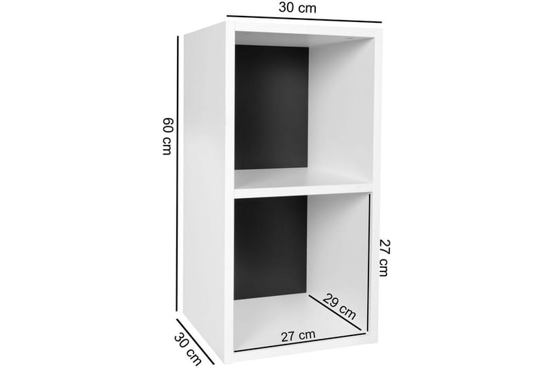Stående hylla Wohnling melaminbelagd spånskiva med förvaringsutrymme, modern stil Vit, svart - Vit, svart - Möbler - Vardagsrum - Tv-möbler & mediamöbler - Tv-hylla
