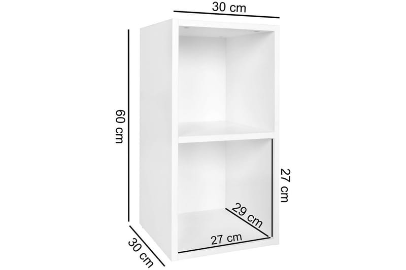 Stående hylla Wohnling melaminbelagd spånskiva med förvaringsutrymme, modern stil Vit - Vit - Förvaring - Köksförvaring - Kökshylla