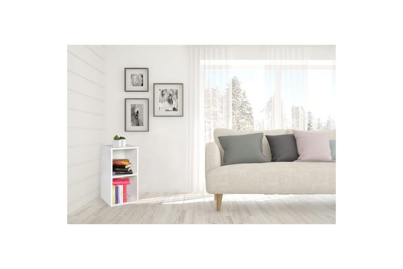 Stående hylla Wohnling melaminbelagd spånskiva med förvaringsutrymme, modern stil Vit - Vit - Förvaring - Köksförvaring - Kökshylla